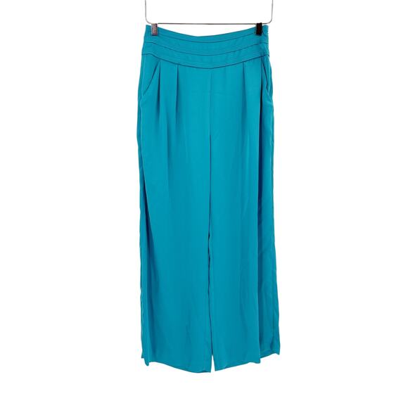 RAMY BROOK Pants NEW Size 4 Cropped Joss Pant $385 Teal Blue - Picture 2 of 4